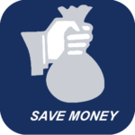 SAVE MONEY BLUE